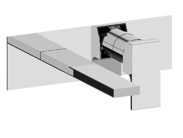 VITA DUE 35548 - Wall-mounted washbasin mixer with plate by Rubinetterie Frattini - view 2